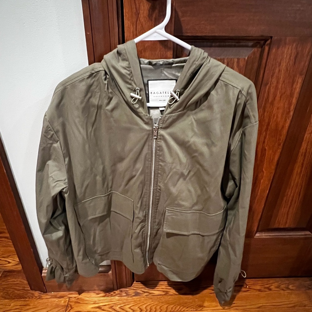 Bagatelle Sage Green Hooded Outerwear
